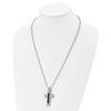 Black Bow Jewelry Stainless Steel Black Wire and Black Diamond Cross Necklace - 24 Inch - 3 of 4