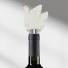 Unique Bargains Swan with Crown (Eyes Closed) Aluminum Alloy TPE White Black Silver Tone 1 Pc - 2 of 3