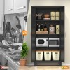 AENKYO 61 Tall Two Shapely Doors Cabinet with Adjustable Shelves, Organization Cabinet, Easy to Assemble, Modern Farmhouse kitchen Storage Cabinet - 4 of 4