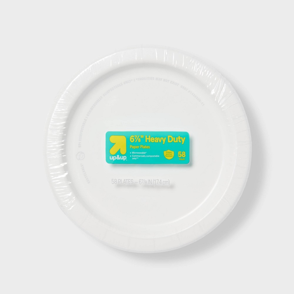 Photos - Other tableware Plate 6.8" - White - 58ct - up & up™
