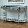 Mshliw 52'' Curved Console Table with 4 Drawers and Open Shelf for Entryway Hallway Living Room,Dining Table - 3 of 4