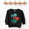 SmileyWorld Ho Ho Ho Stacked - Toddler Graphic Sweatshirt and Youth Graphic Sweatshirt - 2 of 4