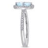 Everly Jewelry – 14K White Gold 1 TGW Aquamarine and Diamond Fashion Ring - 4 of 4
