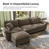 Captiva Designs Cloud Modular 4-Seater Sectional Sofa with L-Shaped Chaise and Movable Ottoman, Living Room Couch - 2 of 4