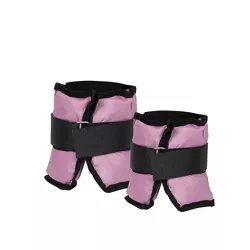 Mind Reader Adjustable Ankle Weights, Wrist Weights, Arm Weights for Jogging, Walking, Aerobics, Fitness - Pink, 2 lbs Each (Set of 2)