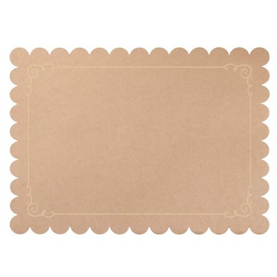 Disposable Placemats, Brown Kraft Paper (10 x 14 in, 100 Pack)