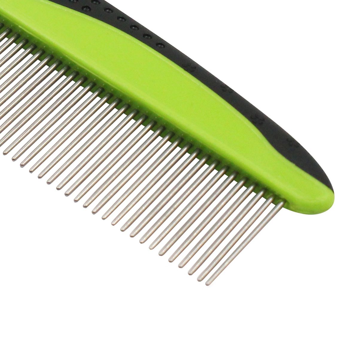 Pet Life Grip Ease Wide and Narrow Tooth Grooming Pet Comb, Green - thumbnail 2