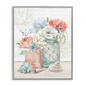 Stupell Industries Relaxed Nautical Jar Bouquets, 11" x 14" - 1 of 4