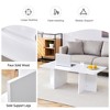 LIVAREEmlen 44.8 Inch Walnut Wood Grain MDF Coffee Table - Modern Luxury, Stable Triangular Support suitable for living rooms, bedrooms,etc. - 4 of 4