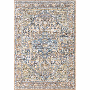 Hauteloom Ripponlea Blue&Orange Medallion Rug - 1 of 4