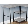 PAGED L Shaped Computer Desk, Simple Modern Office Desk with 2 Storage Shelves and Metal Legs for Office, Study - 3 of 4
