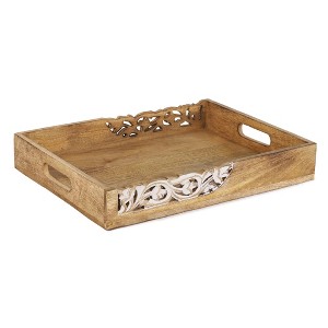 Flourish Small Natural and White Tray - 1 of 4