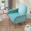 Okak Modern Accent Chairs for Bedroom, Accent Chair With Metal Gold Legs, Snowflake fabric Armchair, Single Sofa Chair for Living Room - 2 of 4
