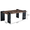 NicBex 39.3"/31.5" Unique Coffee Table,Space-Saving Side Table with MDF Top,Minimalist Rectangle/Square End Table,Center Table for Living Room - 2 of 4