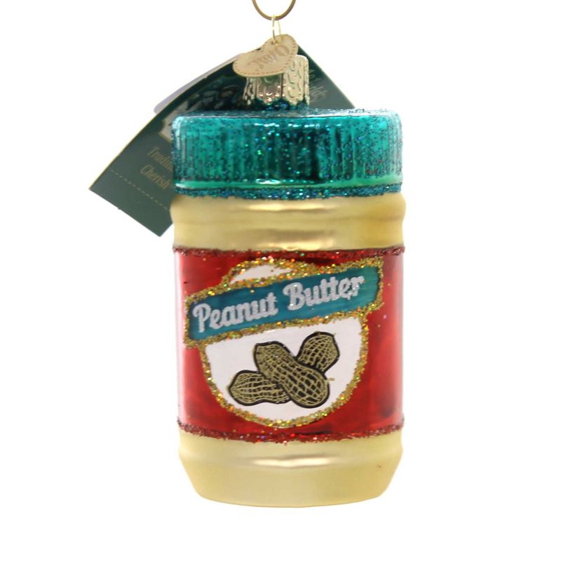 Old World Christmas 3.5 Inch Jar Of Peanut Butter Tasty Food Tree Ornaments, 1 of 3