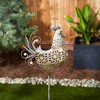 9.25" Iron Rooster Garden Stake Gold - Zingz & Thingz: Outdoor Decor, No Assembly Required - 3 of 4