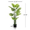 PAGED Artificial Monstera Tree, Artificial Tree Decorative Faux Plants Indoor with Wood Trunk, Home and Office Decoration - 2 of 4