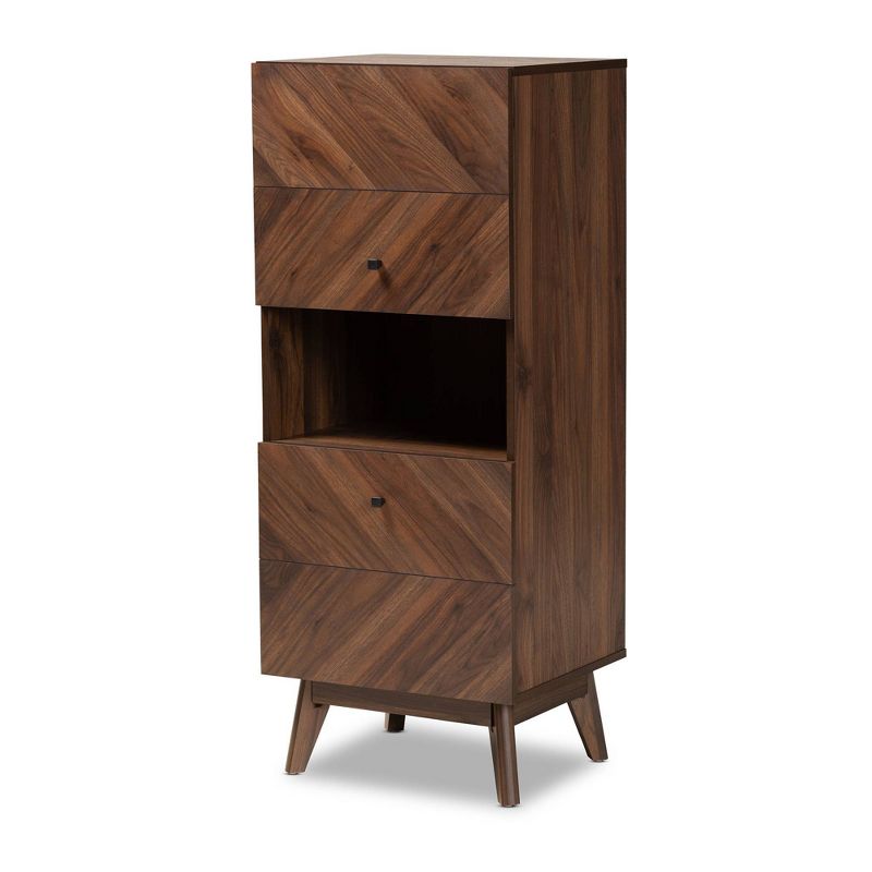 Hartman Wood Storage Cabinet Walnut Brown - Baxton Studio, 3 of 13