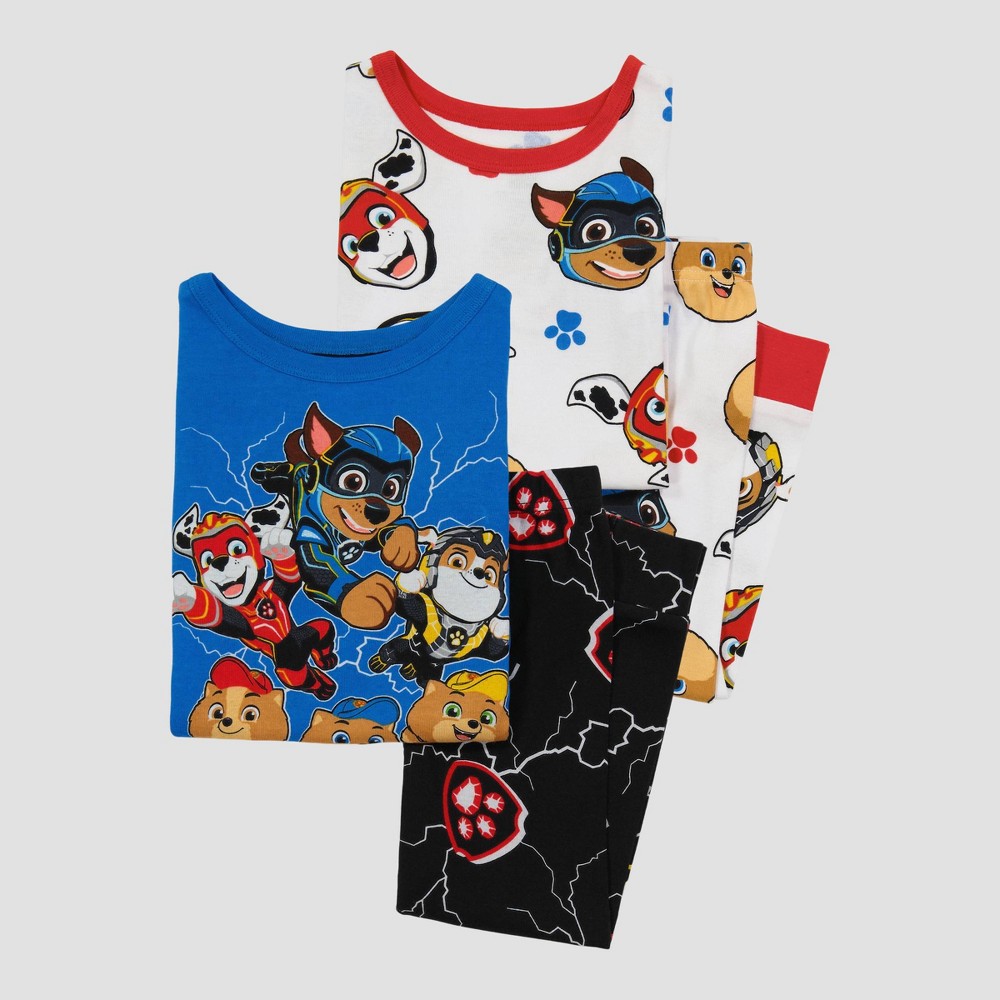 Toddler Boys' 4pc PAW Patrol Snug Fit Pajama Set - Black 3T