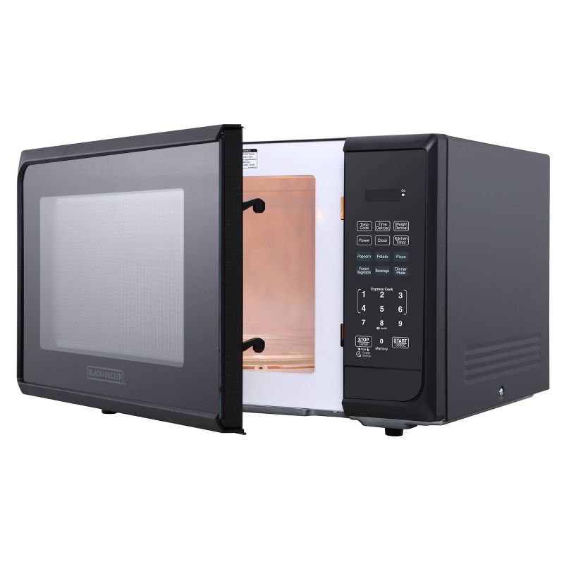 BLACK+DECKER 1.1 cu ft 1000W Microwave Oven - Stainless Steel Black, 6 of 8