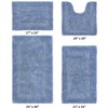 Lux Premium 100% Cotton Tufted Solid Reversible 4 Piece Bath Rug Set – Ultra-Soft, Water-Absorbent, Durable, Machine Washable Bathroom Rug - 2 of 4