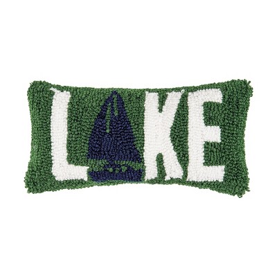 C&F Home 6" x 12" Lake Ship Hooked Throw Pillow