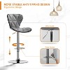 NicBex Set of 2 PU Leather Bar Stools,Swivel Adjustable Counter Height Barstools with Back for Dining Room,Kitchen,Counter,Gray - 4 of 4