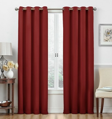 GoodGram 2 Pack Hotel Thermal Grommet 100% Blackout Window Curtain Panels
