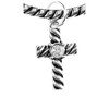Dicksons Twisted Engraved Cross Pendant Women's One Size Silver Plated Stainless Steel Everyday Stretch Bracelet - 2 of 4