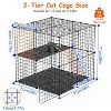 Munora 2-Tier Cat Cage Playpen, 28x28x28in Indoor Pet Enclosure with Climbing Ladder & 2 Doors for 1-2 Cats, Ferrets, Squirrels & Small Animals - 4 of 4