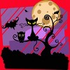 Women's Design By Humans Night Halloween moon By ChadiElHanchi Racerback Tank Top - 2 of 3