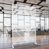 DSVIMOY Outdoor & Indoor Privacy Screen, Freestanding Decorative Privacy Screen for Deck Balcony Patio, White, 48"*76"*16" - 2 of 4