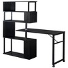 5-Tier Bookshelf With Table, Four Installation Methods, Lockable Casters (Black) - 2 of 4