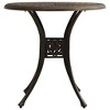 vidaXL Patio Table Bronze 30.7Inchx30.7Inchx28.3Inch Cast Aluminum - 2 of 4
