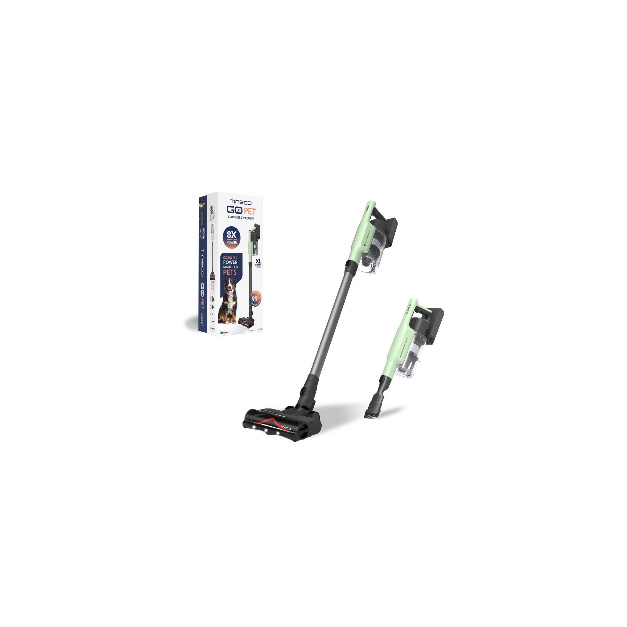 Tineco GO Pet Cordless Stick Vacuum with ZeroTangle Brush Technology Seafoam Green