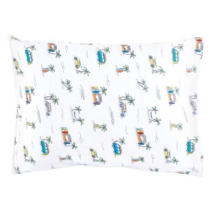 Hudson Baby Cotton Toddler Pillow Case, Surfer Dude, One Size - 1 of 2