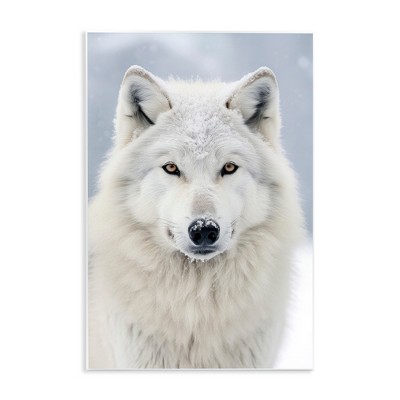 Stupell Industries White Wolf in Snow Wall Plaque Art