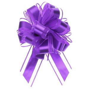 Unique Bargains Large Pull Bow Metallic Gift Wrapping Ribbon for Wedding 12 Pcs - 1 of 4