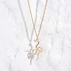 14K Gold Animal Pendant Necklace - Butterfly/Bird/Cat Charms, Dainty Minimalist Chain for Women - 4 of 4