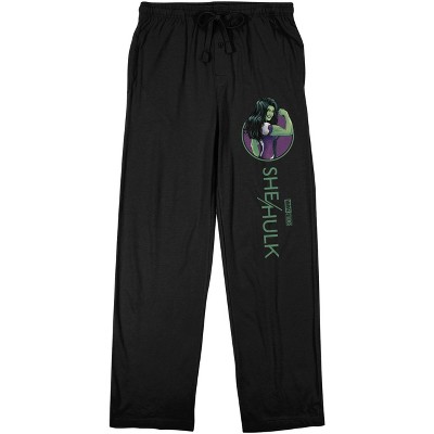 She-Hulk Disney+ Jennifer Walters Power Circle Men's Black Sleep Pajama Pants