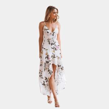 Women's Floral Print High-Low Dress - Cupshe