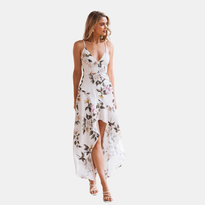 Women's Floral Print High-Low Dress - Cupshe, 1 of 6