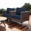 Aoodor Outdoor Patio Chair Cushions Set, Weather-Resistant Sunbrella Fabric Outdoor Cushion with Individual Pocket Springs, Set of 2 - 2 of 4