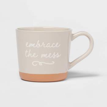15oz Stoneware Embrace The Mess Mug - Threshold™