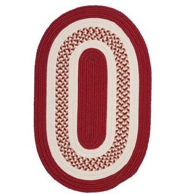 Colonial Mills Flowers Bay - Red 2 Ft x6 Ft Runner (Oval) Rug Indoor/Outdoor 100% Polypropylene