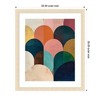 Kate and Laurel Framed Art Minimalist Geometric Abstract Jewel Tone by The Creative Bunch Studio, 22x26, Woodgrain Stripe Blonde - 2 of 4