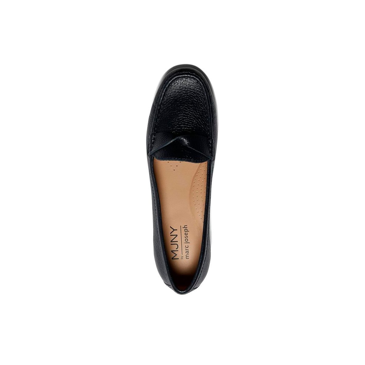 Женские туфли Marc Joseph New York Womens Leather Slip On Beverley Road Twisted Penny Driver Loafers - Navy Tumbled, 6 — фото 6