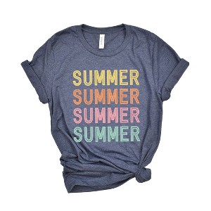 Simply Sage Market Women's Summer Stacked Colorful Short Sleeve Graphic Tee - 1 of 3