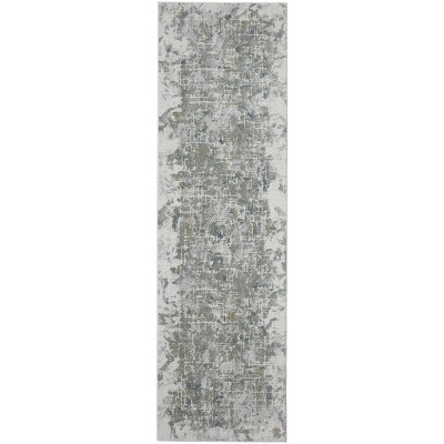 Atwell Transitional Abstract Green/Gray/Ivory Area Rug