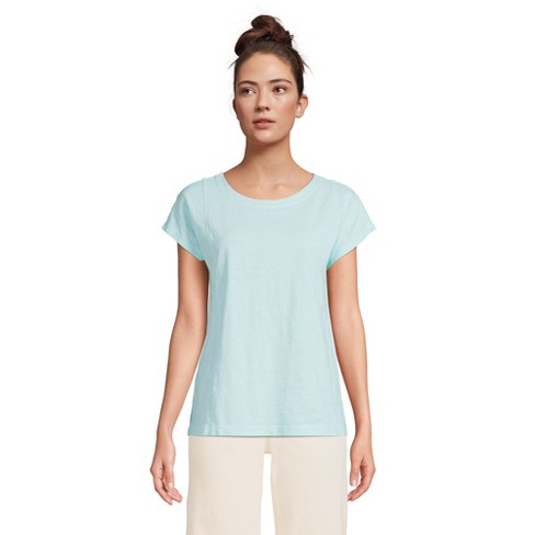 Lands' End Women's Short Sleeve Slub Wedge T-shirt : Target